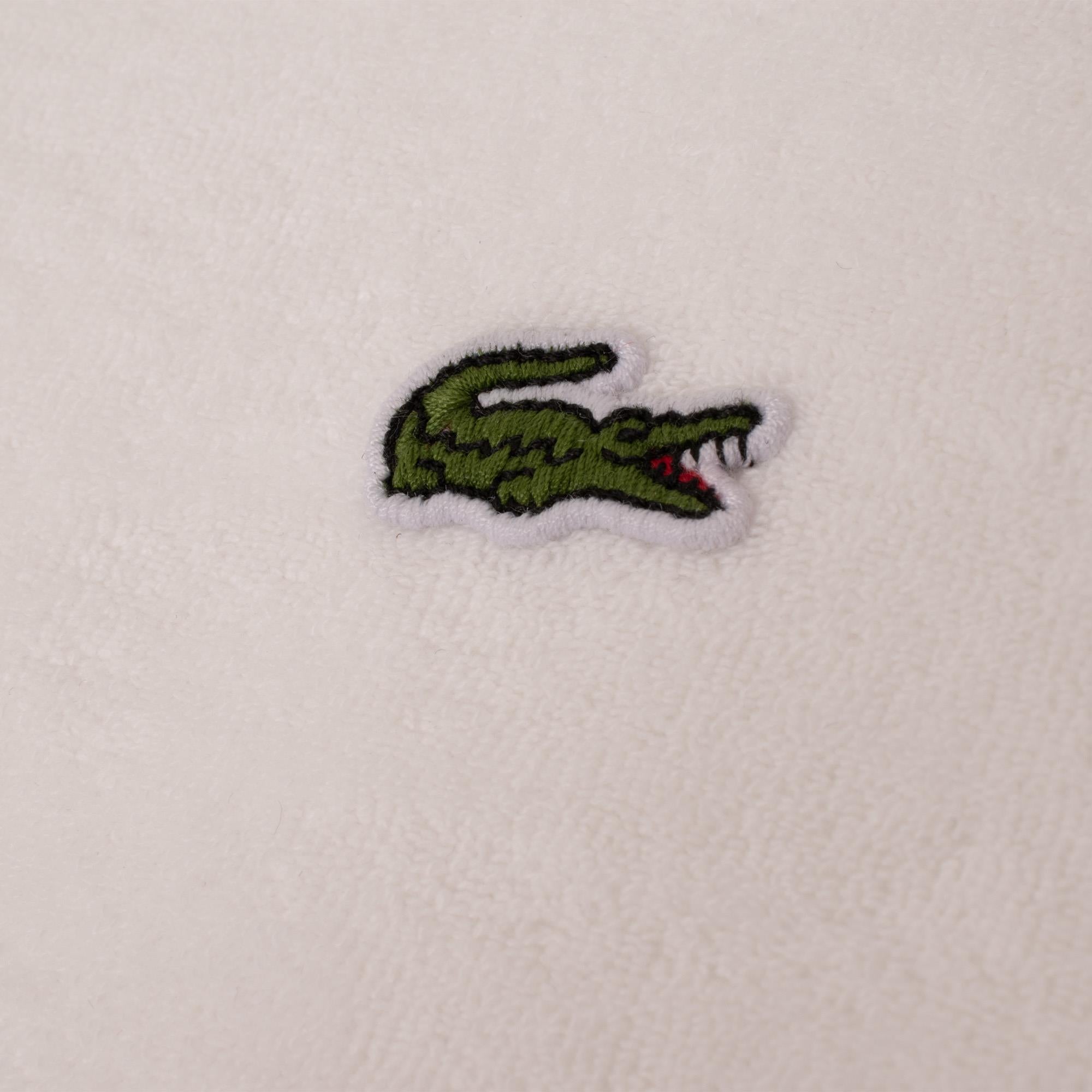 Ladies Lacoste Slim Fit Terry Towelling Polo Shirt White